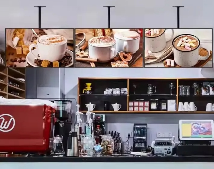43 inch wall mounted interactive digital advertising display LCD capacitive touch screen booth application scenarios